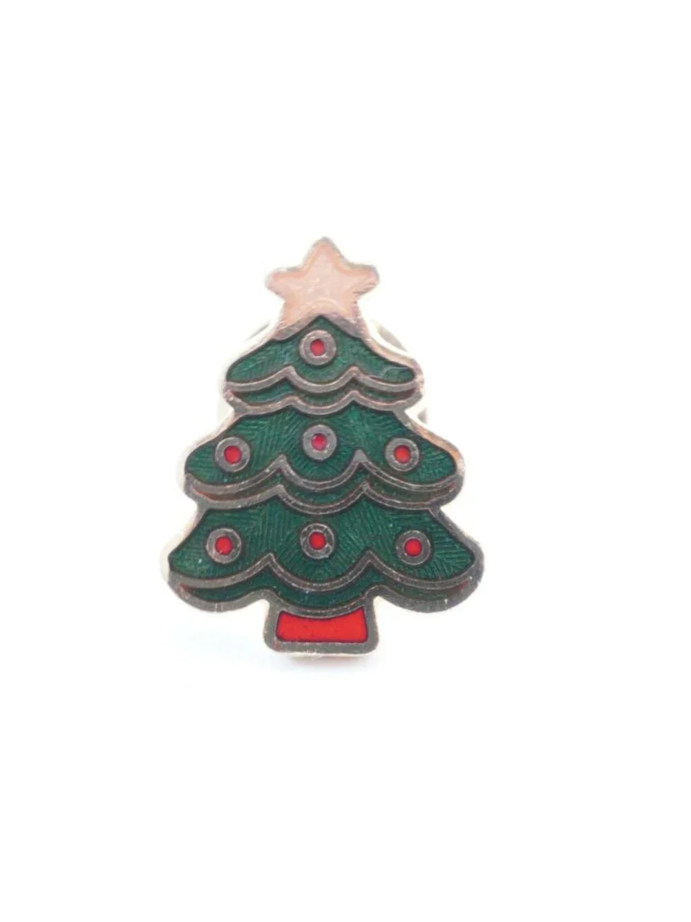 Vintage Christmas Tree Lapel Pin 1989 Hallmark Cards Gold Tone Holiday